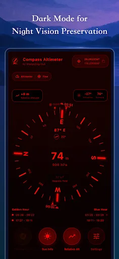 Compass Altimeter: Sun & Moon screenshot 2