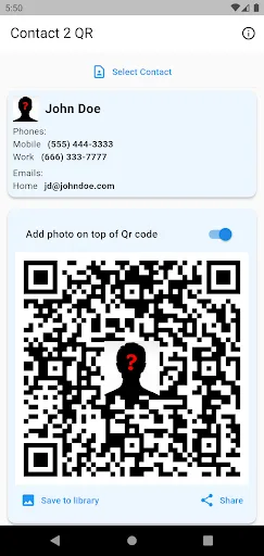 Contact 2 QR screenshot 3