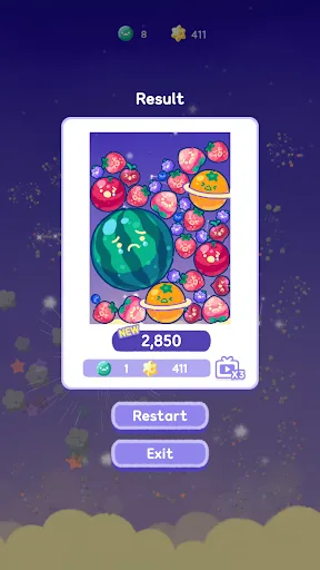Cute Fruit Merge: Star Melon screenshot 2