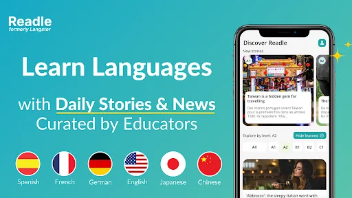 Readle: Learn Languages Daily screenshot 1