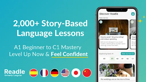 Readle: Learn Languages Daily screenshot 2