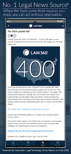 Law360 Legal News & Analysis screenshot 1