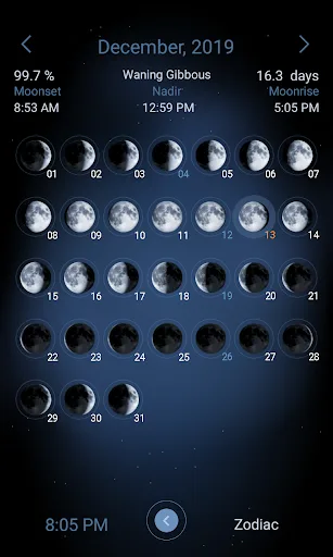 Deluxe Moon - Moon Calendar, P screenshot 2