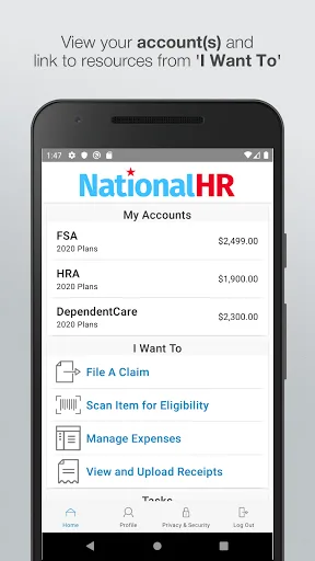 NationalHR HSA HRA FSA Mobile screenshot 1