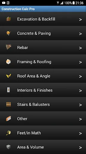 Construction Calc Pro screenshot 1