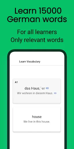 Learn German words & Grammar screenshot 1