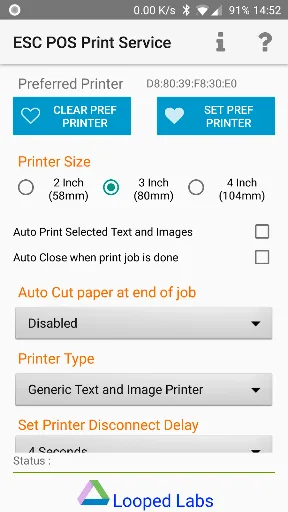 ESCPOS Bluetooth Print Service screenshot 1