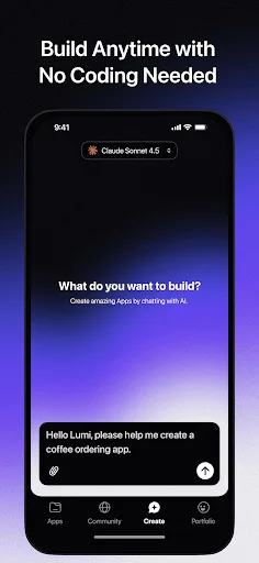 Lumi: vibe coding app screenshot 2