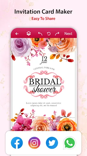 Wedding Invitation Card Maker screenshot 1