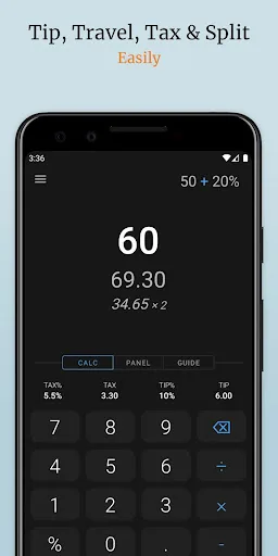 Tax, Tip, Travel & Splits Calc screenshot 1