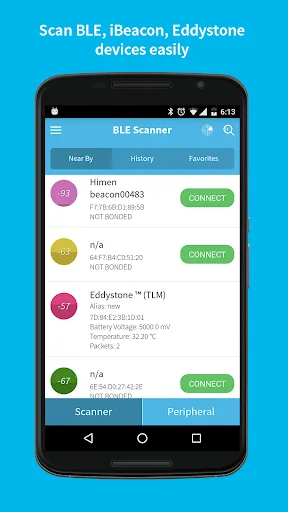 BLE Scanner (Connect & Notify) screenshot 1