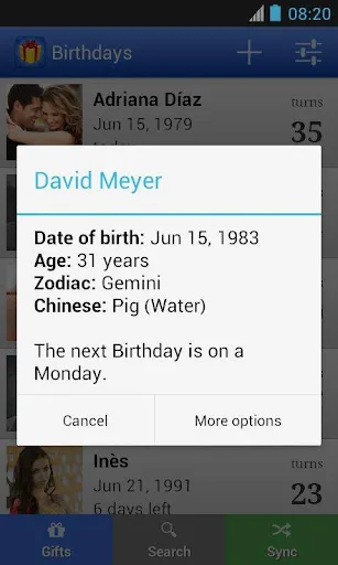 Birthdays: Reminder & calendar screenshot 2
