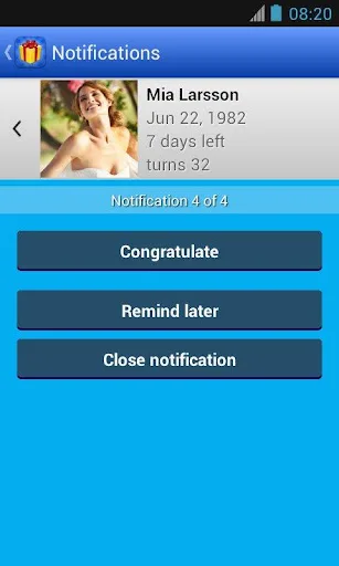Birthdays: Reminder & calendar screenshot 3