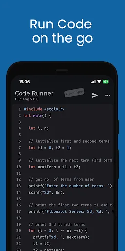 Code Runner App Compiler & IDE screenshot 1