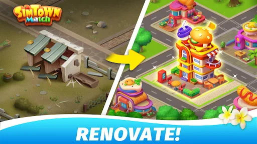 SimTown Match - Build & Match screenshot 1