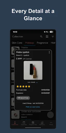 BeautiStics: Makeup Organizer screenshot 1