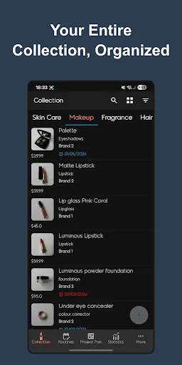 BeautiStics: Makeup Organizer screenshot 2
