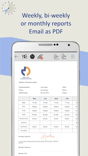 Timesheet PDF -Track your time screenshot 3