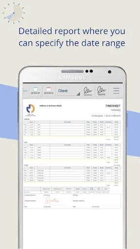 Timesheet PDF -Track your time screenshot 4