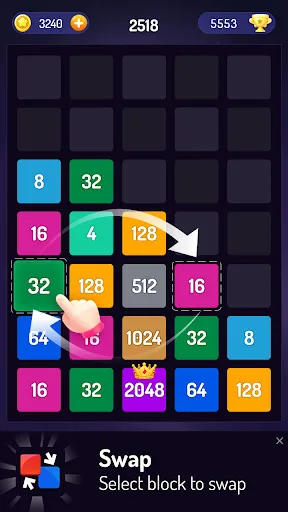 Merge the Number - 2048 Puzzle screenshot 3