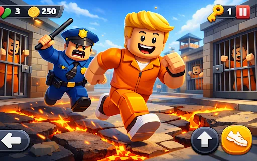 Obby Prison Escape: Obby Run screenshot 1