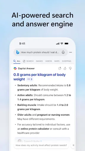 Microsoft Bing Search screenshot 1