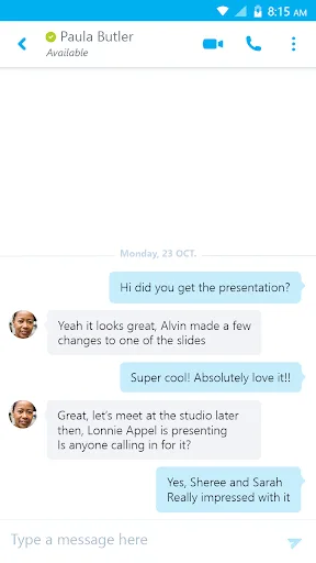 Skype for Business for Android screenshot 2