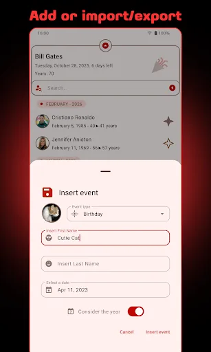 Birday - Birthday Manager screenshot 4