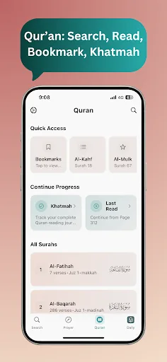 Tasleem: Quran, Prayer, Search screenshot 4