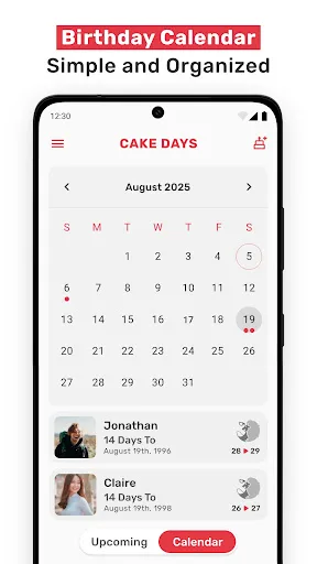 Cake Days Birthday Reminder screenshot 2