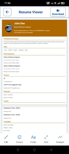 Modern ATS Resume Builder screenshot 4