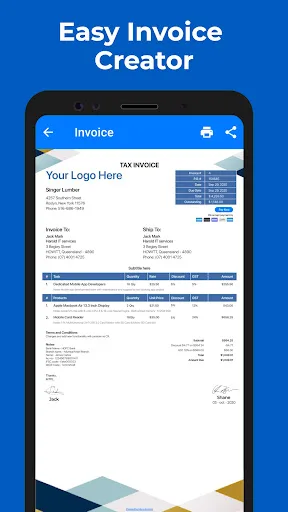 Estimate Invoice Maker By Moon screenshot 2