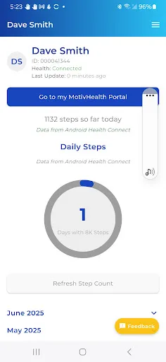 MotivHealth – Benefits & Steps screenshot 1