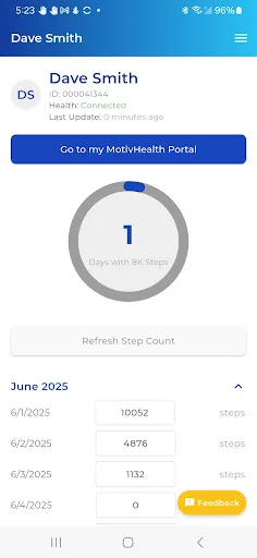 MotivHealth – Benefits & Steps screenshot 2