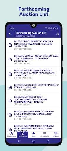 MSTC eAuction screenshot 4