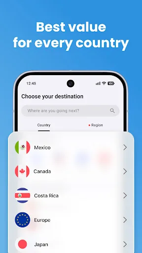 eSim Prepaid Mobile Travel App screenshot 2