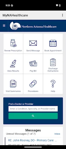 MyNAHealthcare screenshot 1