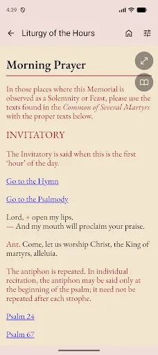 iBreviary screenshot 2