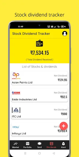 Stock Dividend Tracker screenshot 2