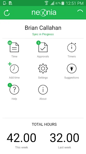 Nexonia Timesheets screenshot 1