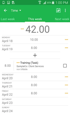 Nexonia Timesheets screenshot 3