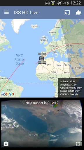 ISS Live Now: Live Earth View screenshot 1