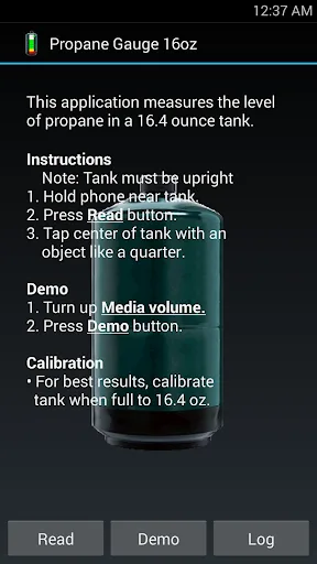 Camp Grill Propane Gauge screenshot 2