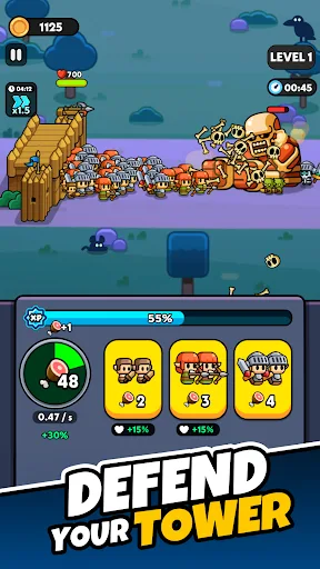 Tiny Warriors Rush - Idle TD screenshot 1