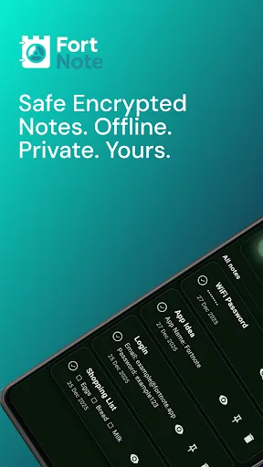 Fortnote: Safe Encrypted Notes screenshot 1