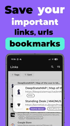 Pocket Links: Bookmark Manager screenshot 1