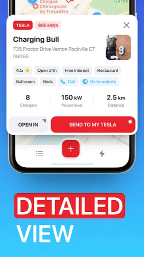 Supercharger map for Tesla screenshot 3