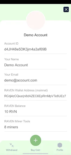 RAVEN Miner by NVS screenshot 2