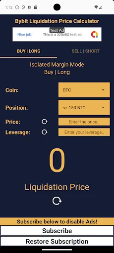 bybit Liquidation Price Calc screenshot 1
