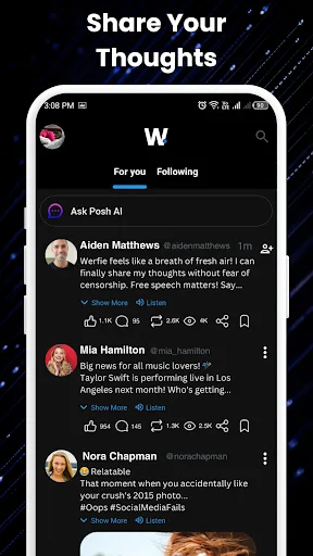 Werfie: Social Media with AI screenshot 1